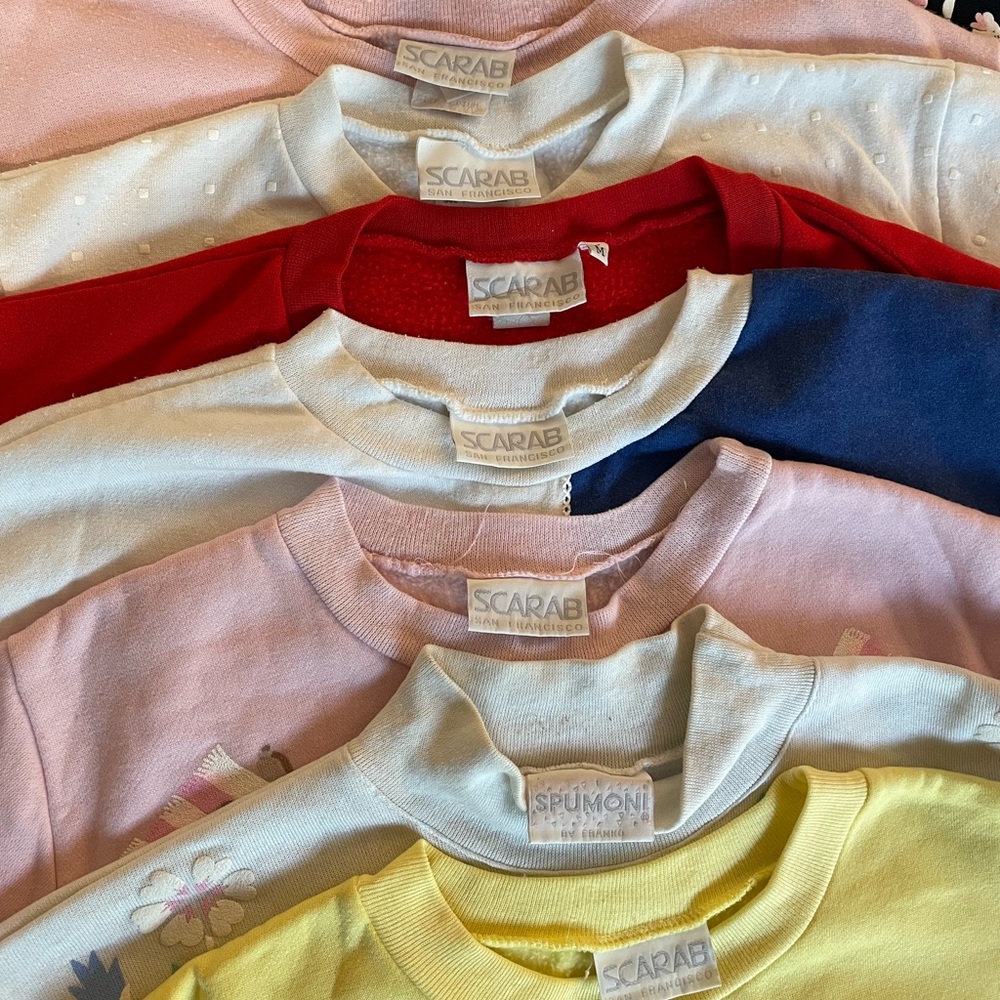 RARE Vintage bundle (9) of SCARAB San Francisco & Spumoni Sweatshirts!